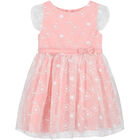 Girls Pink Organza Dress, 1, hi-res