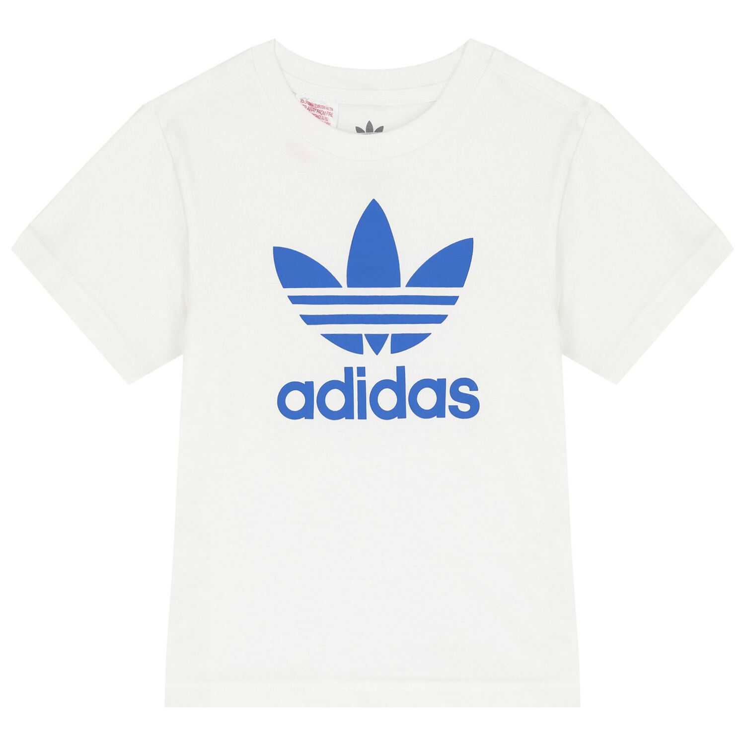 White & Blue Logo Shorts Set, 1, hi-res