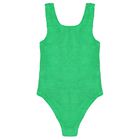Girls Green Crinkle Swimsuit , 6, hi-res