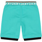 Boys Green Logo Shorts, 4, hi-res
