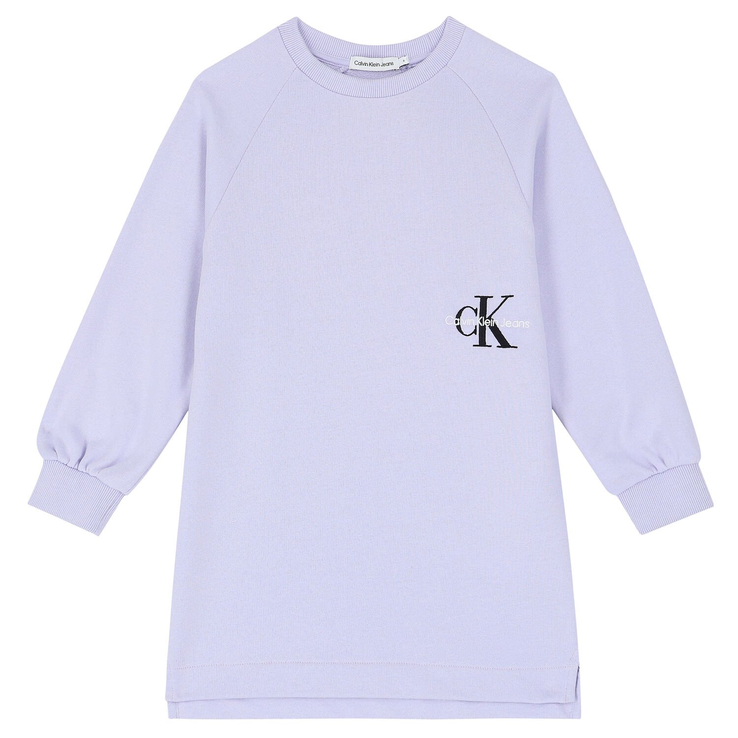 Girls Purple Logo Sweatshirt Dress, 1, hi-res
