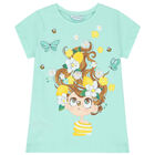 Girls Aqua Graphic Leggings Set, 1, hi-res