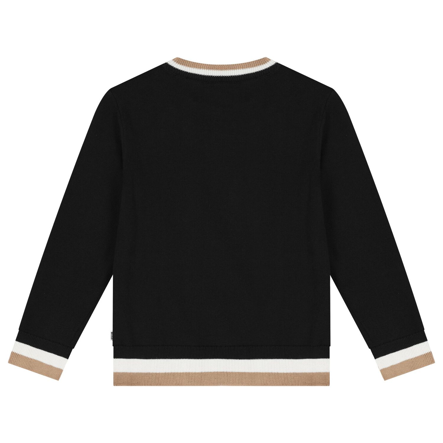 Boys Black Logo Knitted Jumper, 1, hi-res image number null