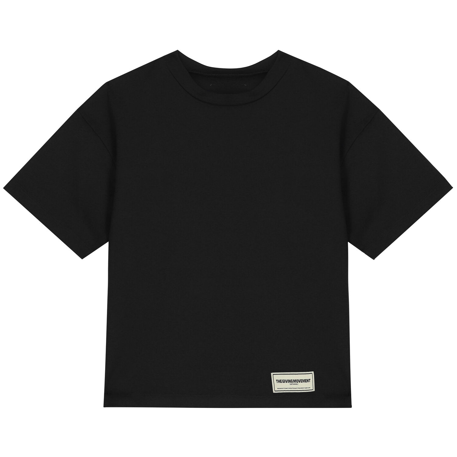 Oversized Black Logo T-Shirt, 2, hi-res