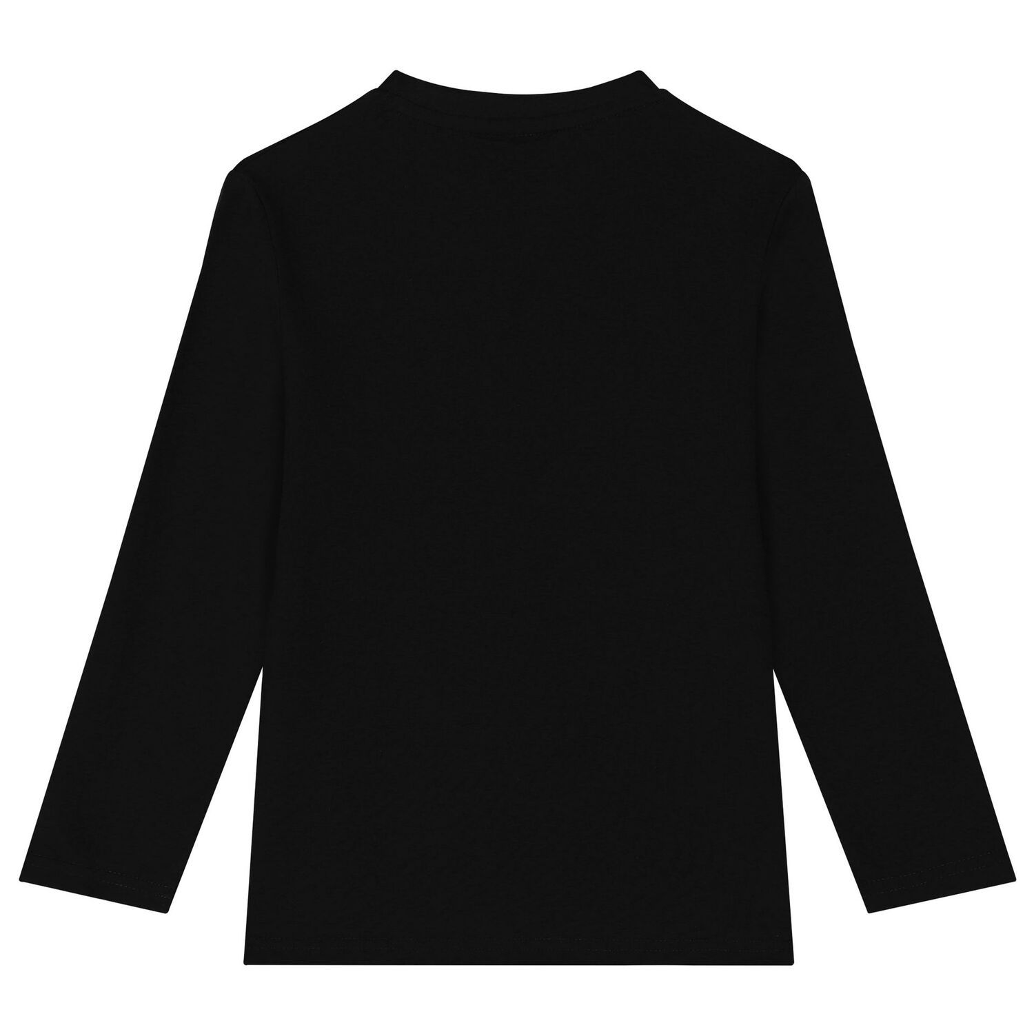 Boys Black Logo Long Sleeve Top, 3, hi-res image number null
