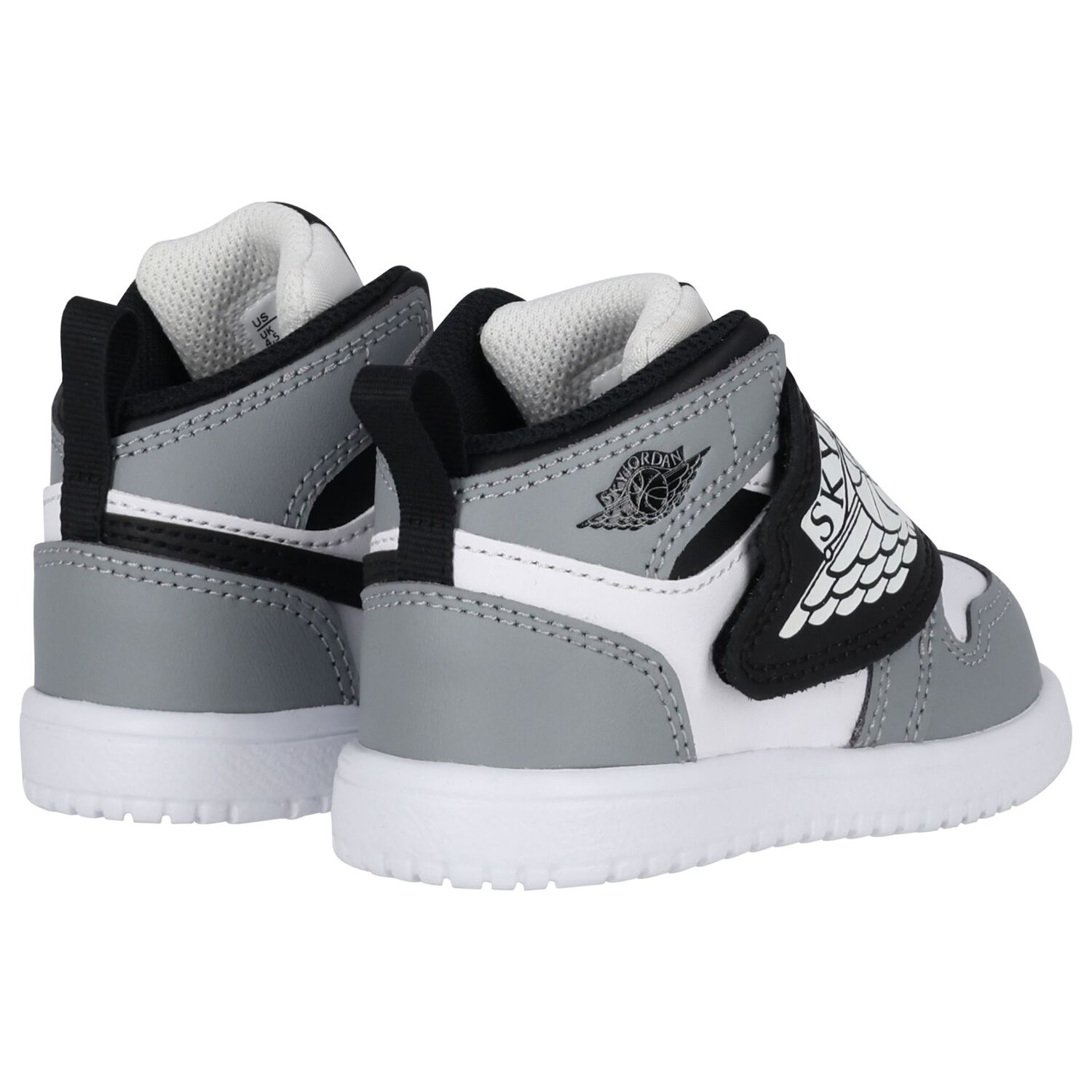Black, Grey & White Sky Jordan 1 Trainers, 3, hi-res