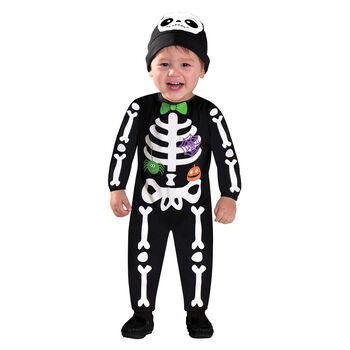 Black Mini Bones Halloween Baby Costume