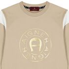 Boys Beige Logo Sweatshirt, 1, hi-res
