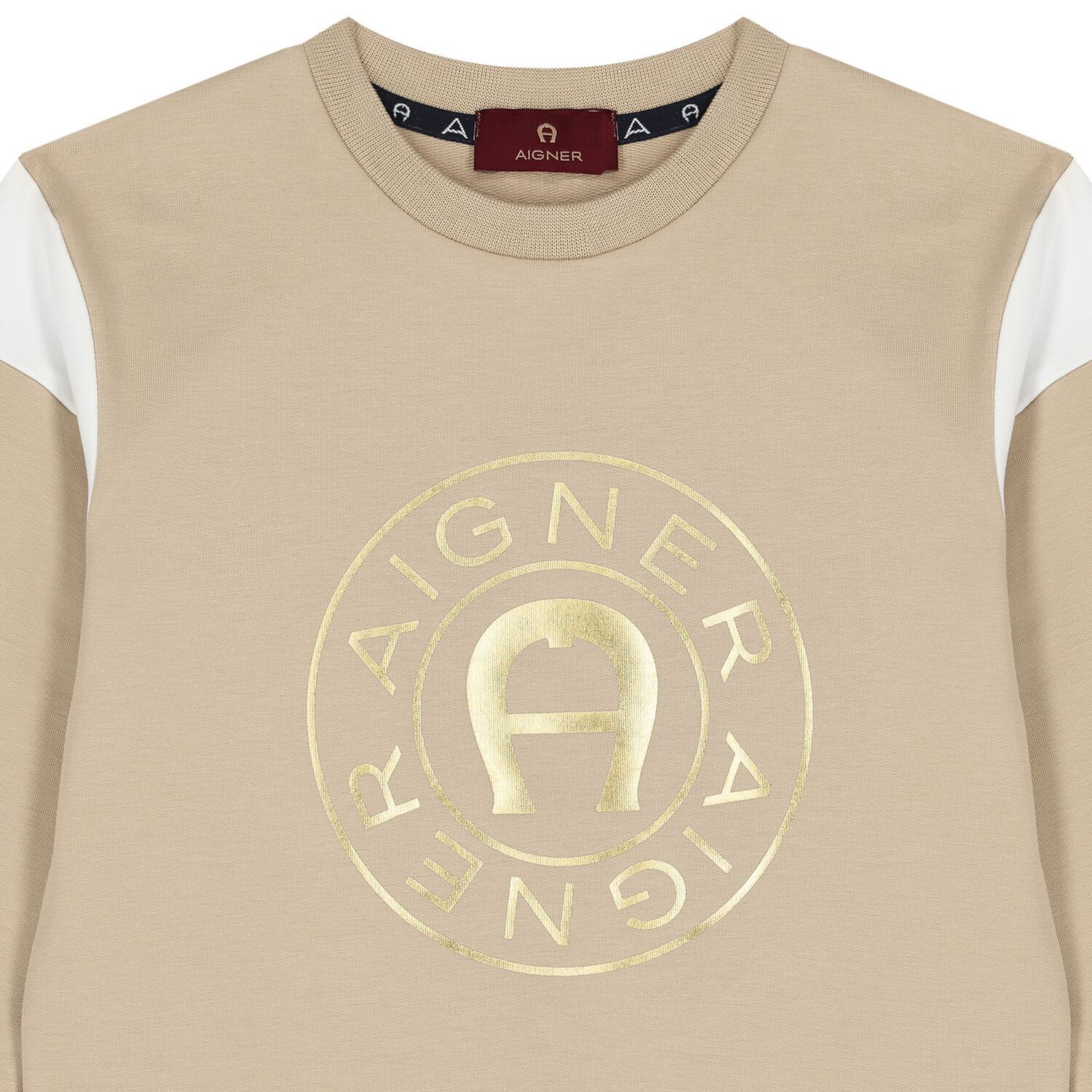 Boys Beige Logo Sweatshirt, 1, hi-res image number null