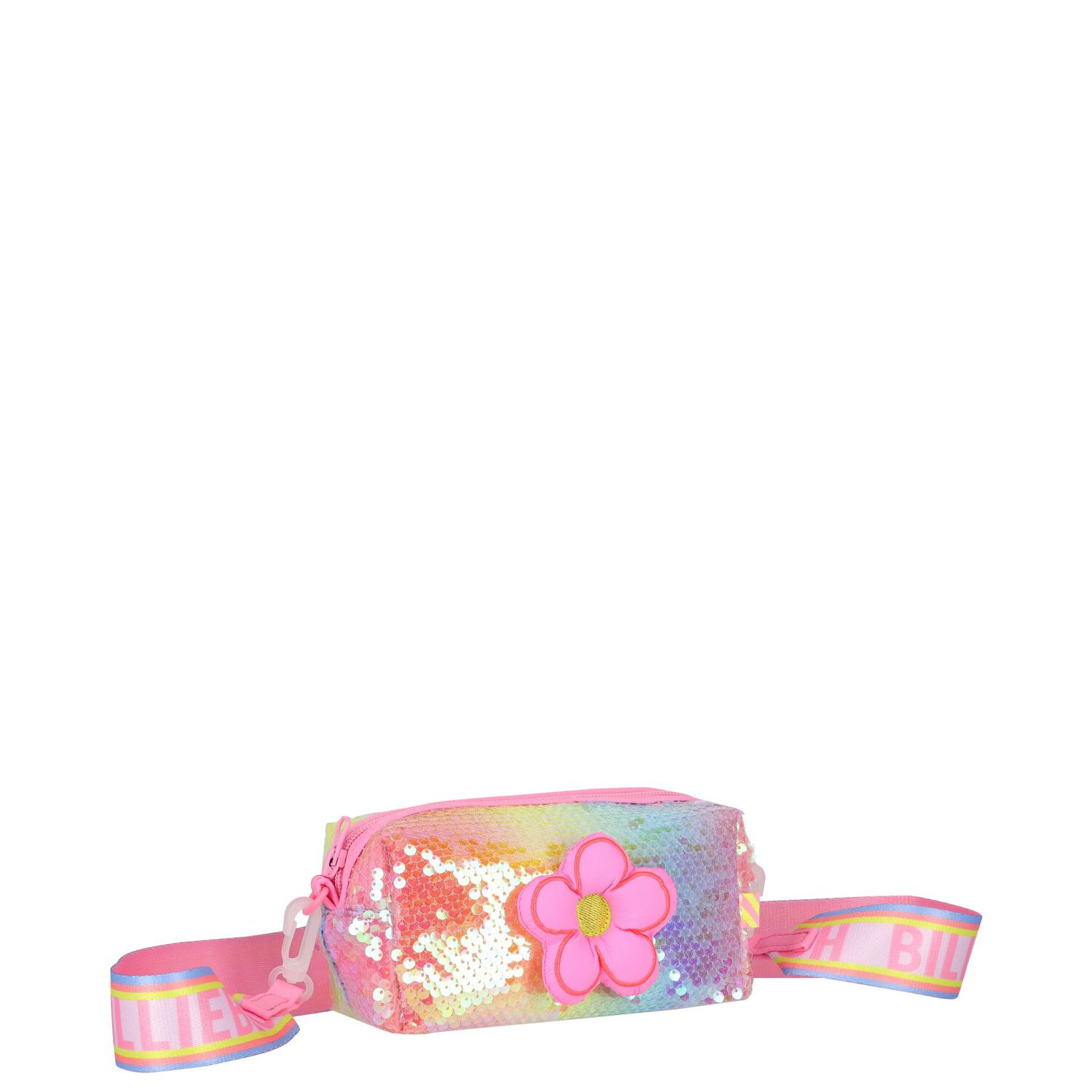 Girls Pink Flower Bag, 1, hi-res