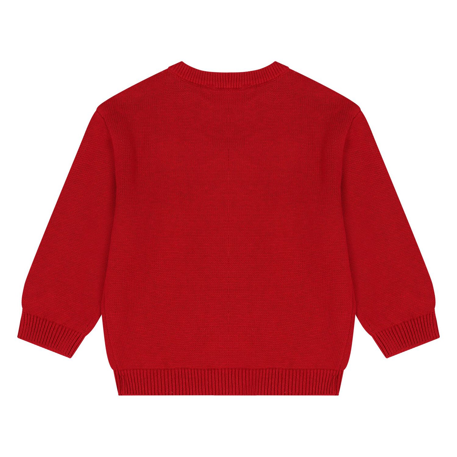 Younger Boys Red Dog Knitted Sweatshirt, 1, hi-res