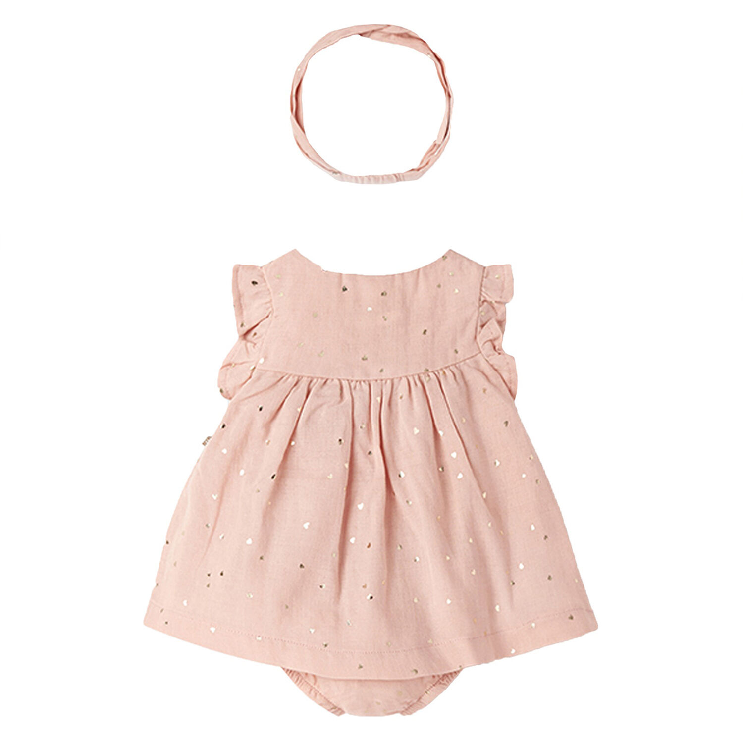 Baby Girls Pink Dress Set, 2, hi-res