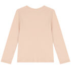Girls Pink Logo Long Sleeve Top, 1, hi-res