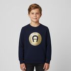 Boys Navy Logo Sweatshirt, 1, hi-res