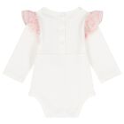 Baby Girls Ivory & Pink Bodysuit Gift Set, 1, hi-res