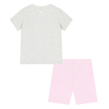 Younger Girls Grey & Pink Minnie Mouse Disney Shorts Set