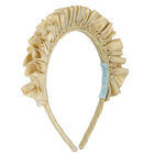 Girls Gold Ruffled Headband, 2, hi-res
