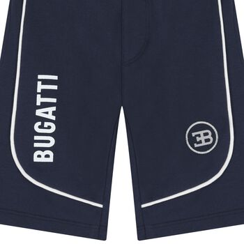 Younger Boys Navy Blue Logo Shorts