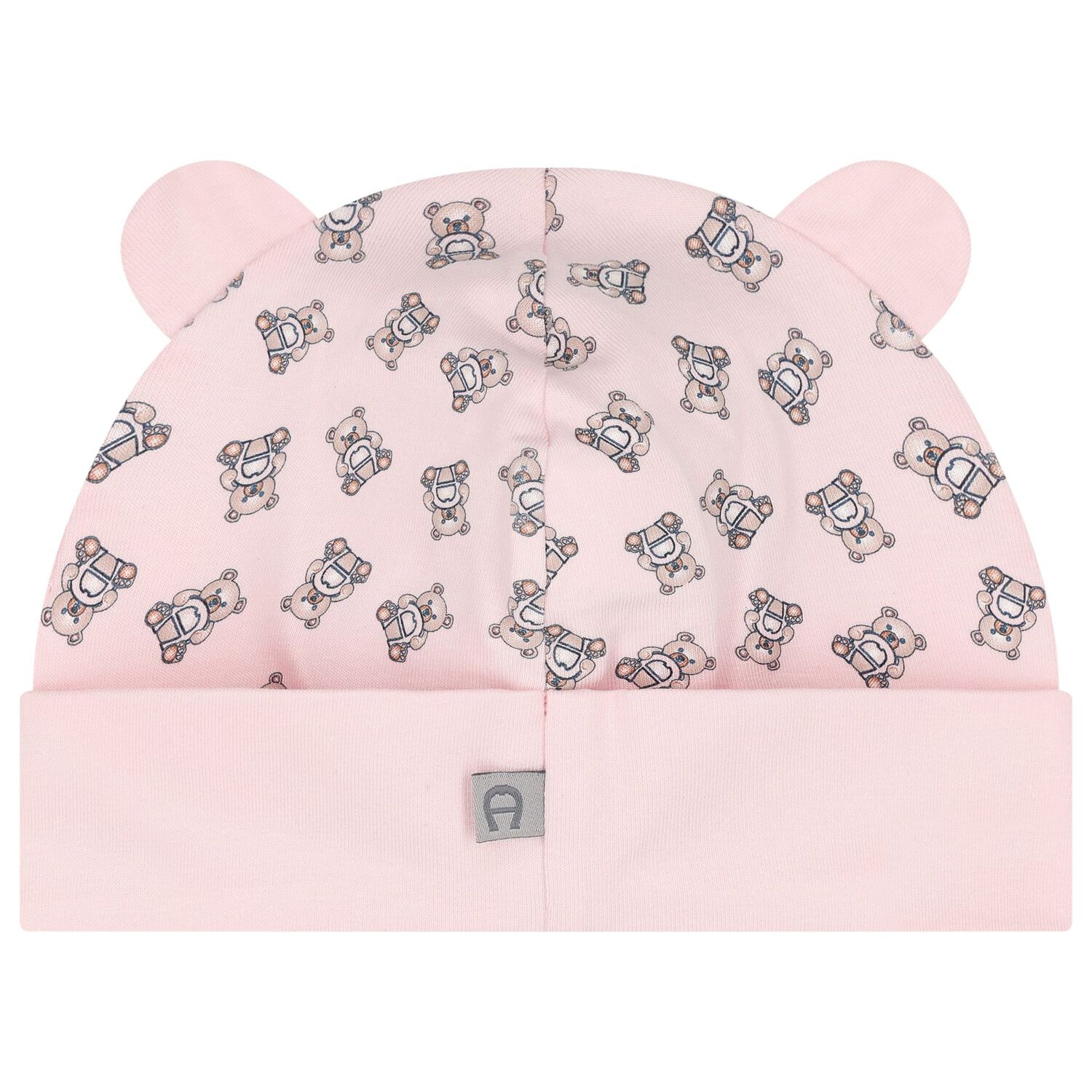 Baby Girls Pink Teddy Bear Hat, 1, hi-res