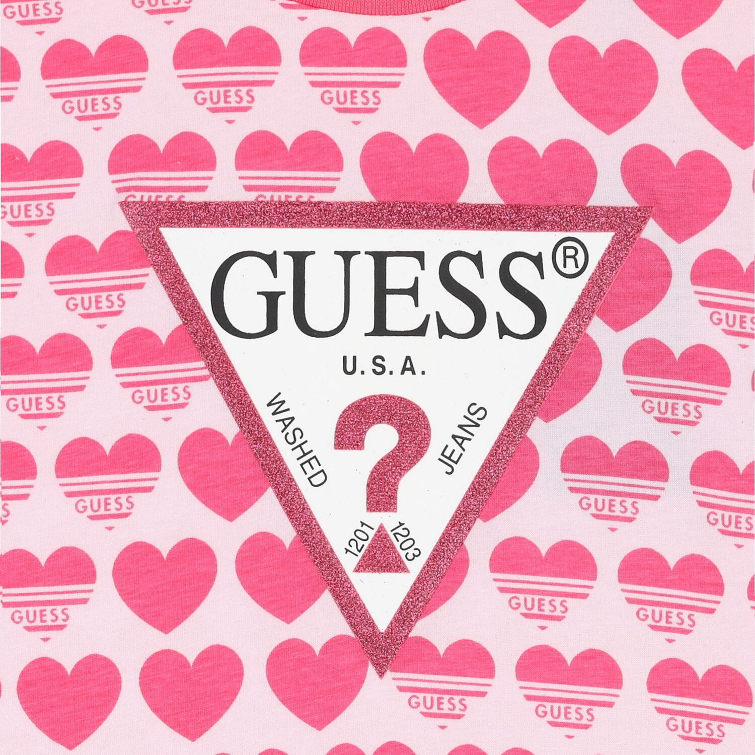 Girls Pink Heart Logo T-Shirt, 3, hi-res image number null