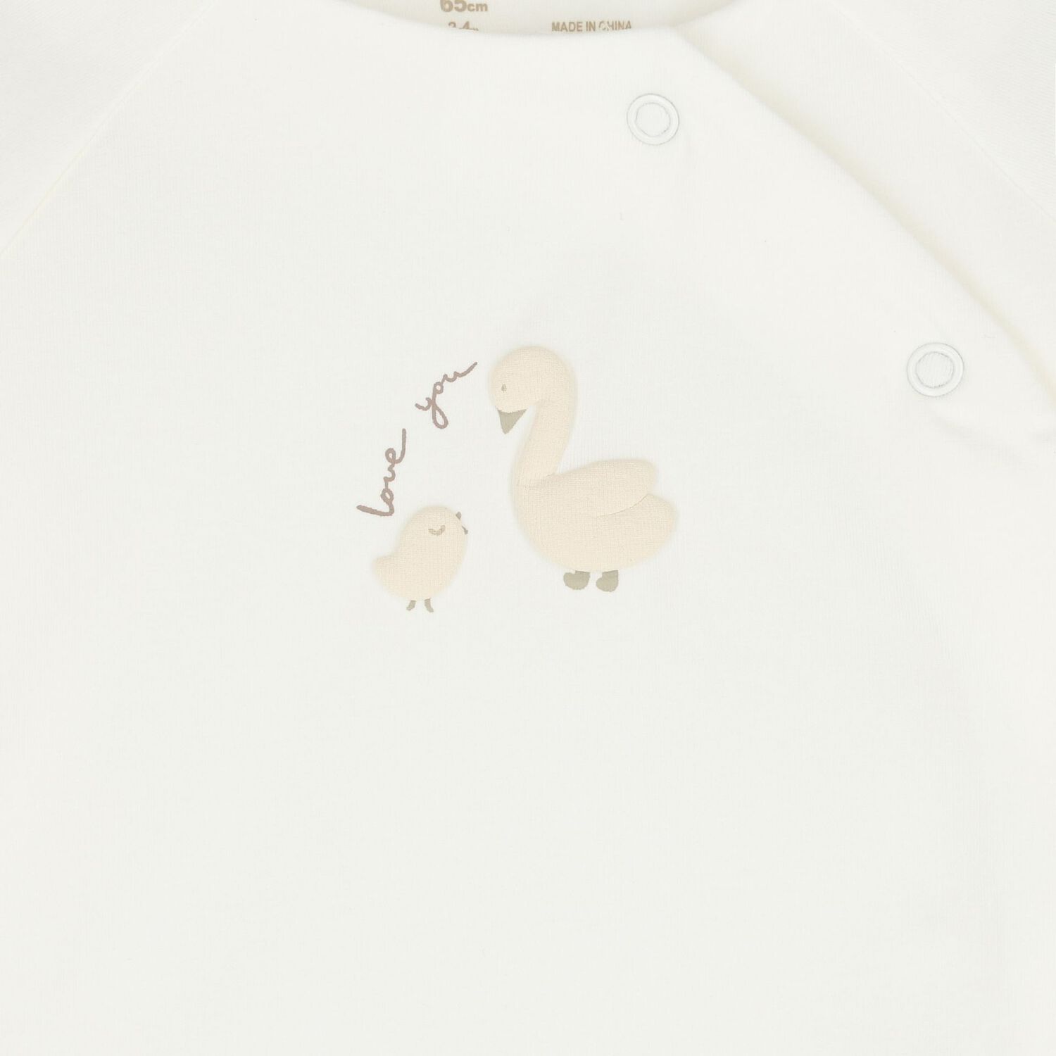 White & Beige 2 Piece Babygrow Set, 3, hi-res
