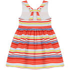 Girls Red Stripe Dress, 1, hi-res
