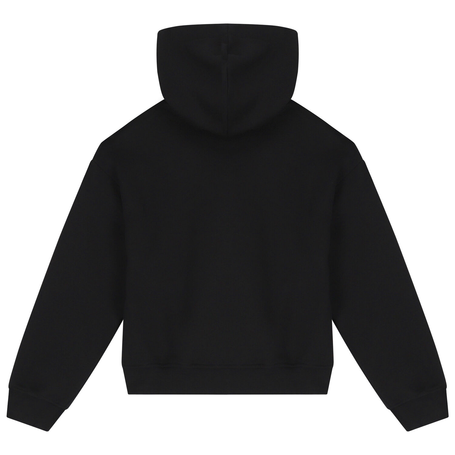Girls Black Logo Embellished Hooded Top, 1, hi-res