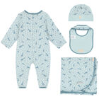 Baby Boys Blue Logo Babygrow Set, 1, hi-res