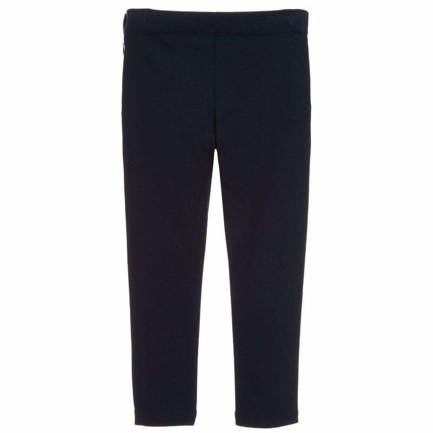 Girls Navy Jersey Trousers, 1, hi-res image number null