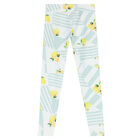 Girls White & Green Lemon Leggings, 1, hi-res