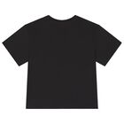 Boys Black Logo Tiger T-Shirt, 4, hi-res