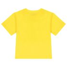 Boys Yellow & White Teddy Bear Logo Shorts Set, 1, hi-res