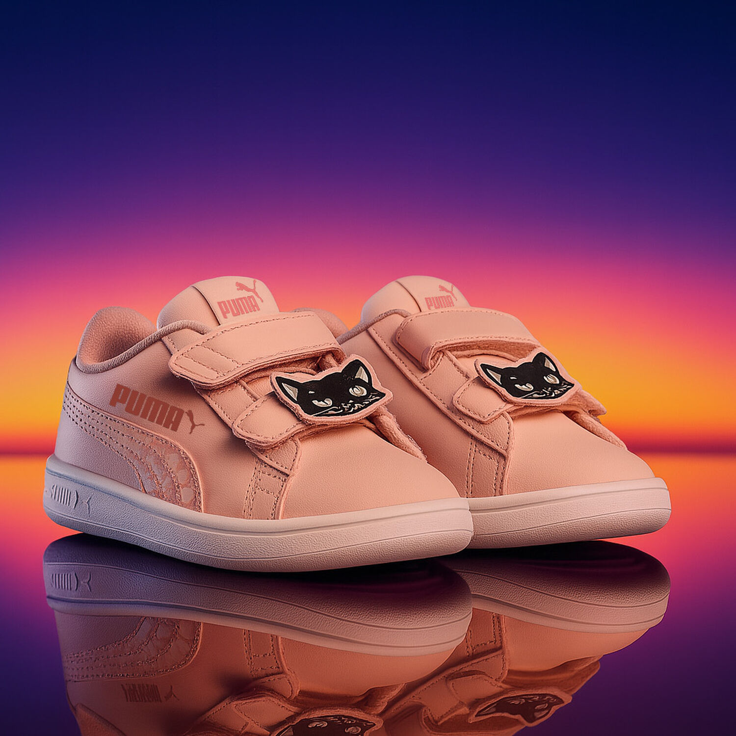 Girls Pink Logo Trainers, 1, hi-res image number null