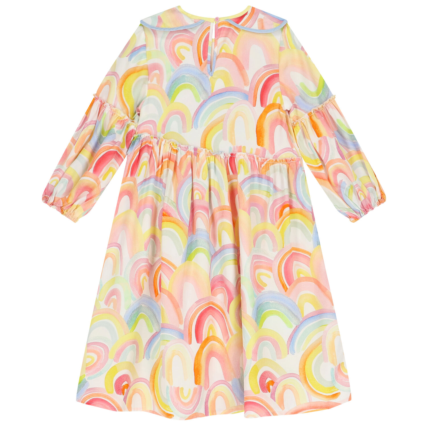 Girls Rainbow Long Sleeve Dress, 1, hi-res image number null