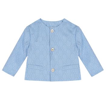 Blue GG Logo Baby Jacket