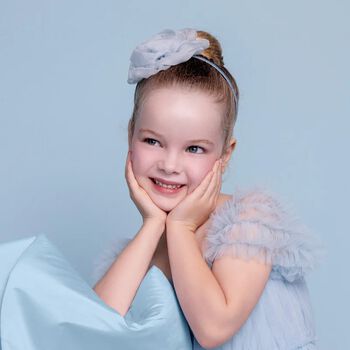 Girls Blue Flower Headband