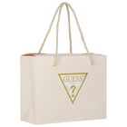 Baby Boys Beige Logo Babygrow, 1, hi-res