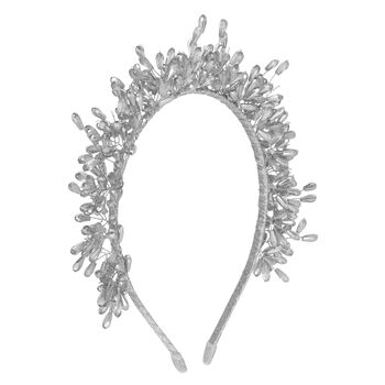 Girls Silver Embellished Headband