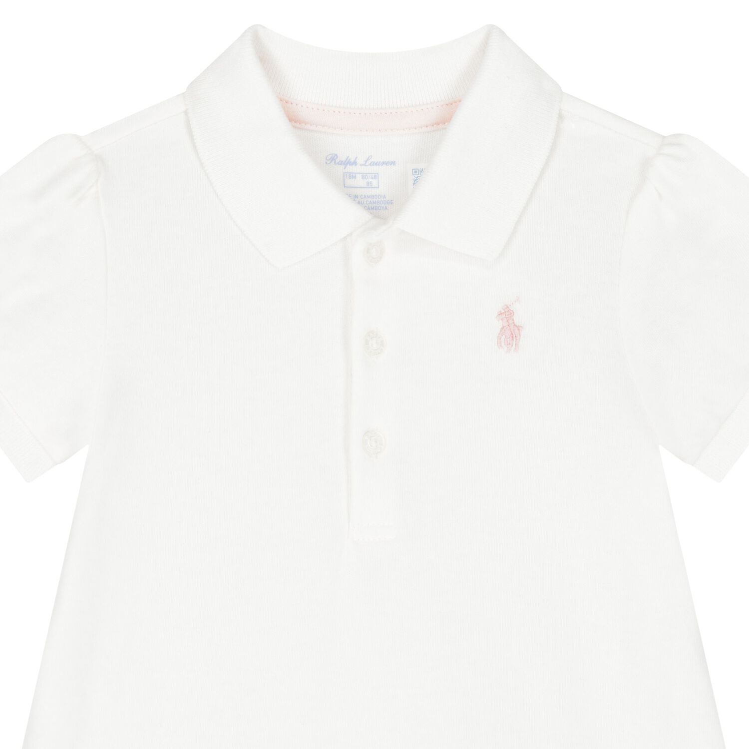 Baby Girls White Logo Polo Dress Set, 1, hi-res