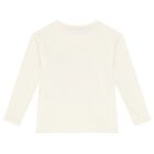 Girls Ivory Logo Long Sleeve Top, 1, hi-res