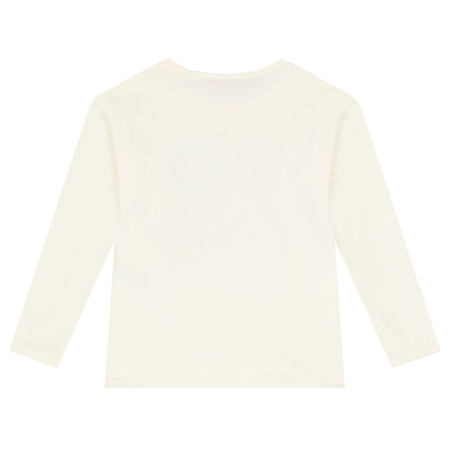 Girls Ivory Logo Long Sleeve Top, 1, hi-res image number null