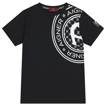 Boys Black Logo T-Shirt