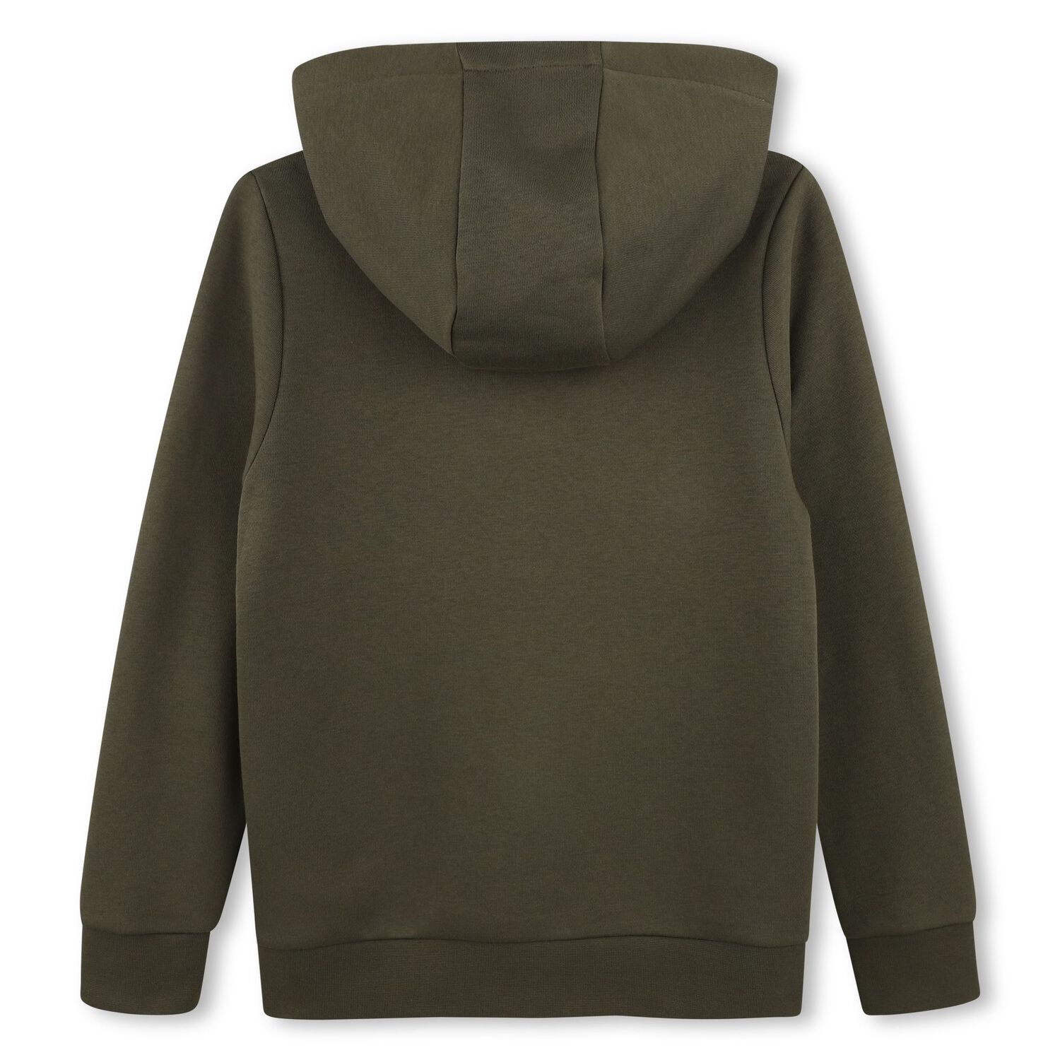 Boys Green Logo Hooded Zip Up Top, 1, hi-res