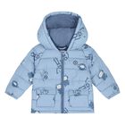 Younger Boys Blue Robot Puffer Jacket, 1, hi-res