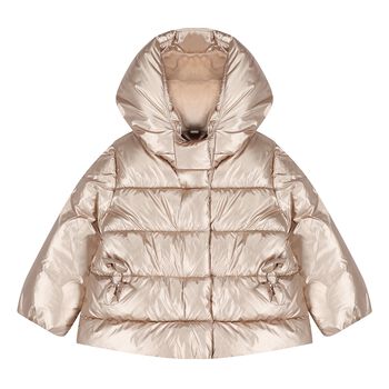Baby Girls Rose Gold Puffer Jacket