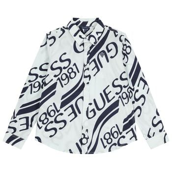 Boys White Logo Shirt