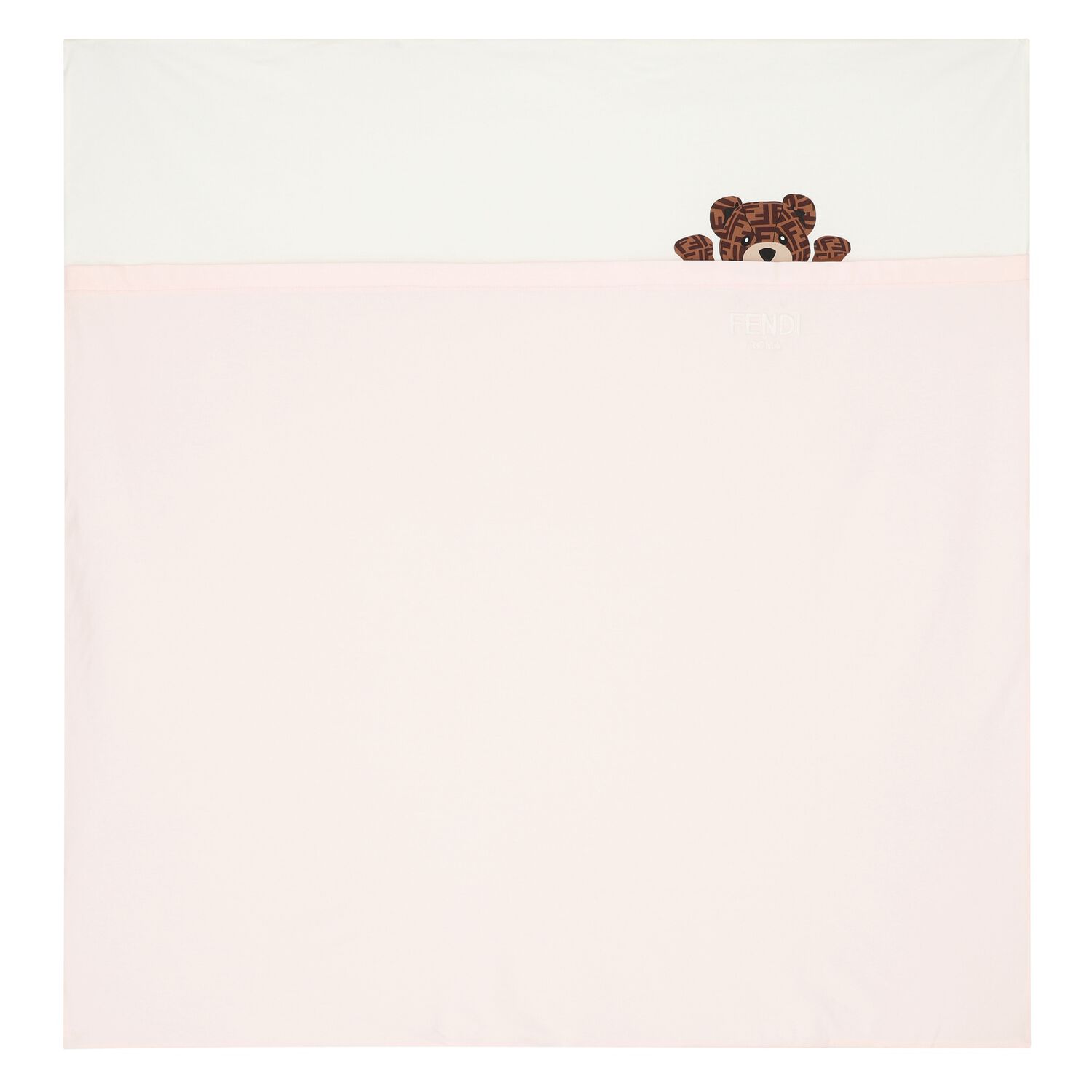 Girls Pink & Ivory Logo Baby Blanket, 2, hi-res