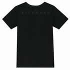 Girls Black Embellished T-Shirt, 1, hi-res