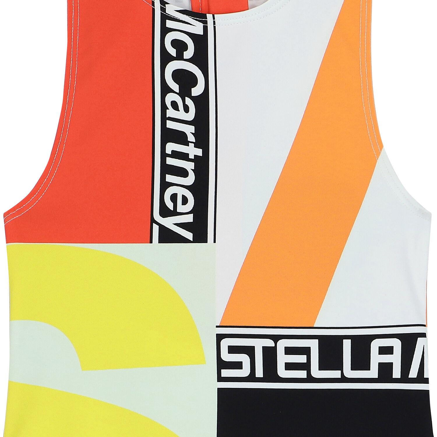 Girls Multi-Colored Logo Swimsuit, 1, hi-res