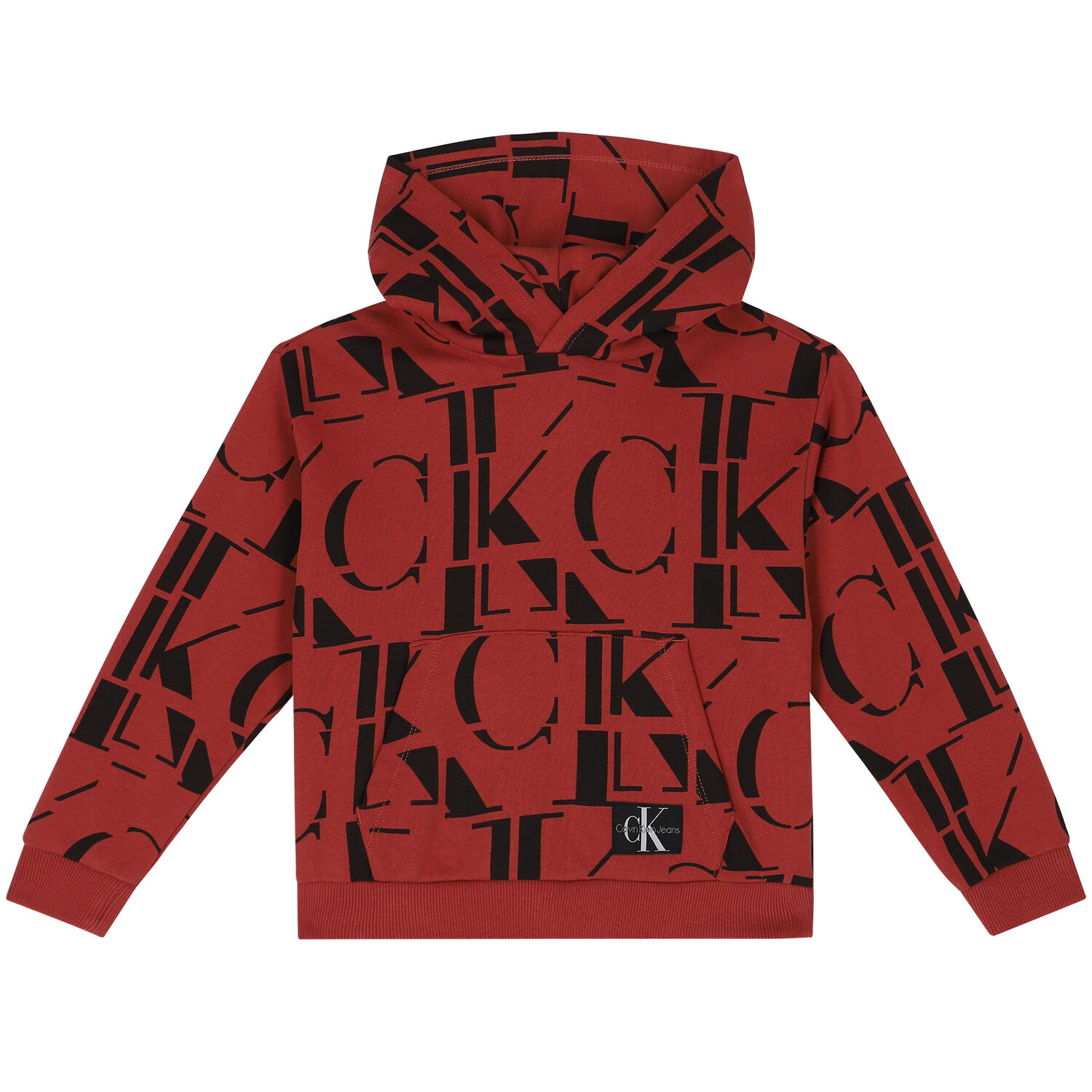 Boys Red Logo Hooded Top, 1, hi-res
